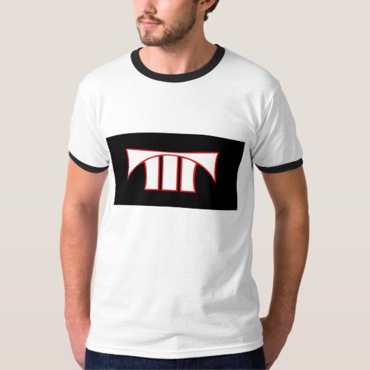 T-shirt triple de sonnerie de menace d'équipe (Devant)