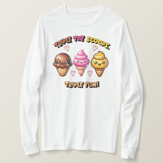 T-shirt Triple les Scoops, Triple Fun ! (Design devant)
