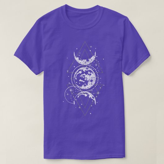 T-shirt Triple Moons Phases Déesse Sorcière Pagan Hécate O (Design devant)