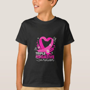 T-shirt Triple survivant négatif Sensibilisation au cancer