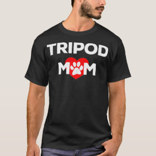 T-shirt Tripod Maman Chien 3jambe Paw Amputee Love and Hea
