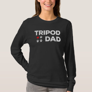 T-shirt Tripod Papa 3 pattes Chien Paw Amputee Love and He