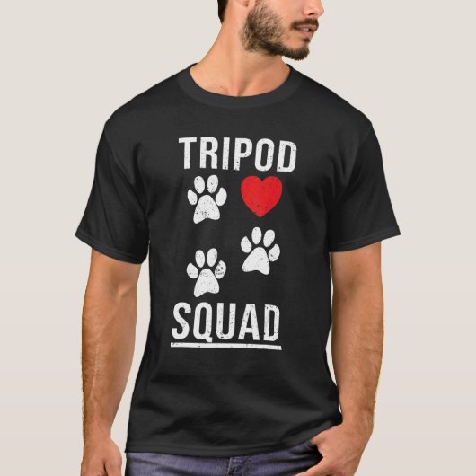 T-shirt Tripod Squad Tripod Squad Tripod Chiens Chiens Chi (Devant)