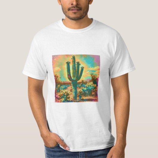 T-shirt Trippy Desert Cactus (Devant)