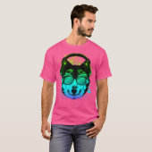 T-shirt Trippy Dj Edm Techno House Wolfs Psychedelic Wolf (Devant entier)