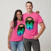 T-shirt Trippy Dj Edm Techno House Wolfs Psychedelic Wolf (Unisexe)