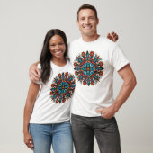 T-shirt Trippy hippie psychedelic groovy mushroom mandala (Unisexe)