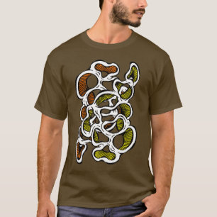T-shirt Trippy Hippy Design Abstrait de champignons biolog