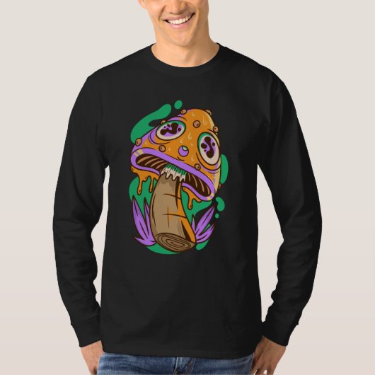 T-shirt trippy mushroom fungi (Devant)