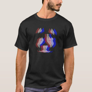 T-shirt Trippy pitbully face pour Techno Rave EDM Musi