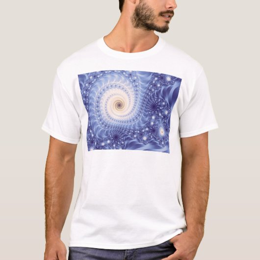 T-shirt Trippy Psychedelic Starstorm Fine Fractal (Devant)