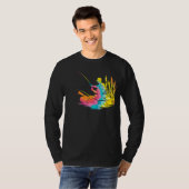 T-shirt Trippy Rainbow Hippie Tie Dye Fishing (Devant entier)