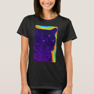 T-shirt Trippy Surreal Cat Acidwave Surréalisme esthétique