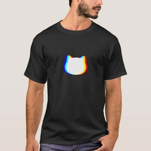 T-shirt Trippy Vaporwave Cat Halloween Techno Rave EDM Pre (Devant)