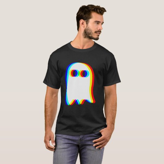 T-shirt Trippy Vaporwave Halloween Techno Rave EDM M (Devant entier)