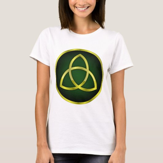 T-shirt triquetra or et vert (Devant)