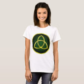 T-shirt triquetra or et vert (Devant entier)