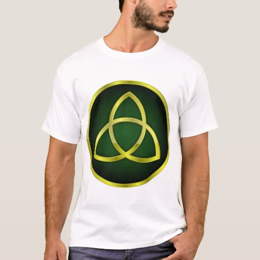 T-shirt triquetra or et vert (Devant)