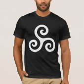 T-shirt Triskelion celtique spirale en blanc (Devant)