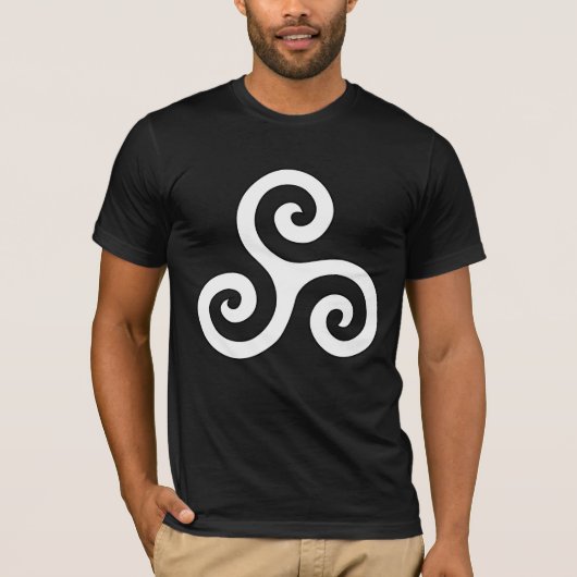 T-shirt Triskelion celtique spirale en blanc (Devant)