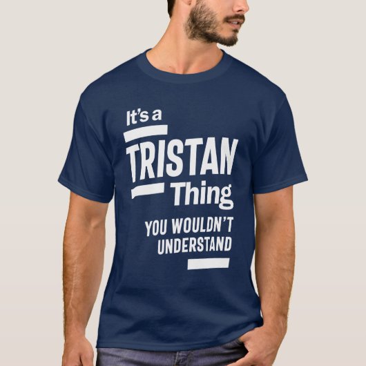T-shirt Tristan Nom personnalisé Anniversaire Cadeau (Devant)