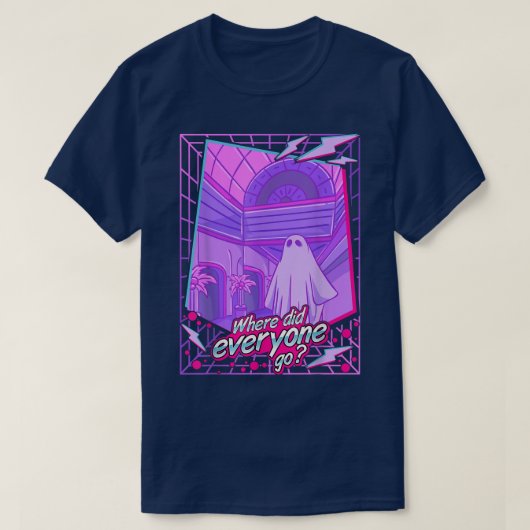 T-shirt Triste 1980s Vaporwave Ghost Sheet Ghost Aesthétiq (Design devant)