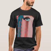 T-shirt Triste Anime Girl Vaporwave Aesthétique Anime Eyes (Devant)
