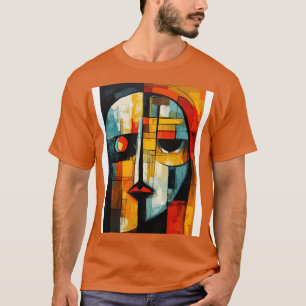 T-shirt Triste art facial Abstrait