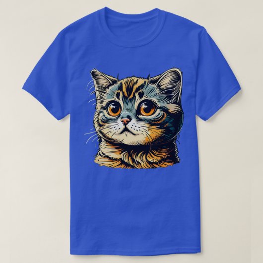 T-shirt Triste Chat Face Amour Chats (Design devant)