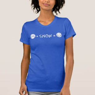T-shirt Triste Face Plus Neige Égale Heureux