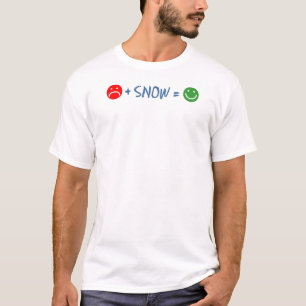 T-shirt Triste Face Plus Neige Égale Heureux