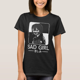 T-shirt Triste fille Japonaise Anti Social Soft Grunge Emo