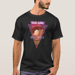 T-shirt Triste fille vaporwave structure esthétique 90's I