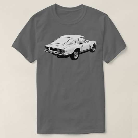 T-shirt Triumph GT6 Mk3 1970s classique monochrome de quar (Design devant)