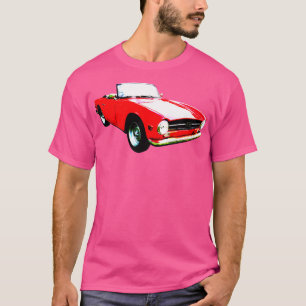 T-shirt Triumph TR6 1970s classique sport grand contraste