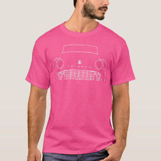 T-shirt Triumphr3 Voiture Classique Contour Blanc birt ret