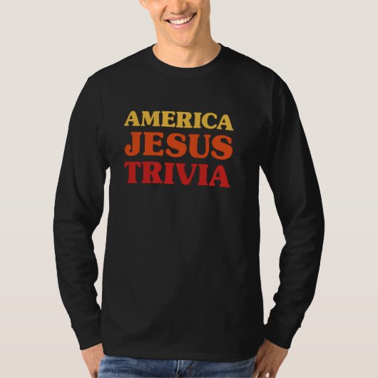 T-shirt Trivia Lover I Love Trivia America Jesus Trivia (Devant)