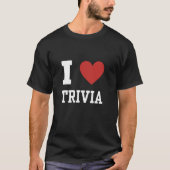 T-shirt Trivia Night Facts Quiz Lover Love Heart Cool Vint (Devant)