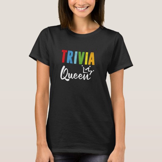 T-shirt Trivia Queen, Funny Quiz Master (Devant)