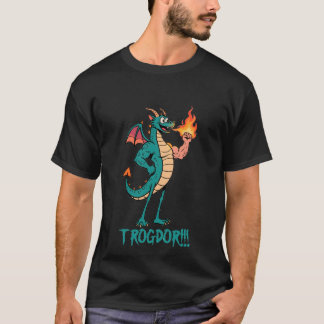 T-shirt Trogdor le Brûleur - Mème du Dragon au Bras Musclé