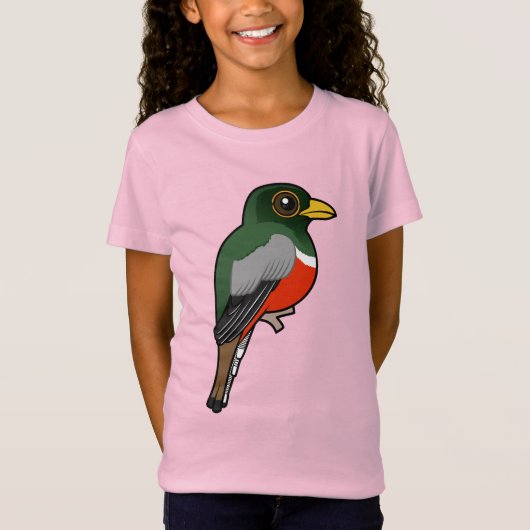 T-Shirt Trogon élégant et Birdorable (Devant)