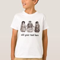 Trois Aquarelle Empereur Penguin Personnalisé