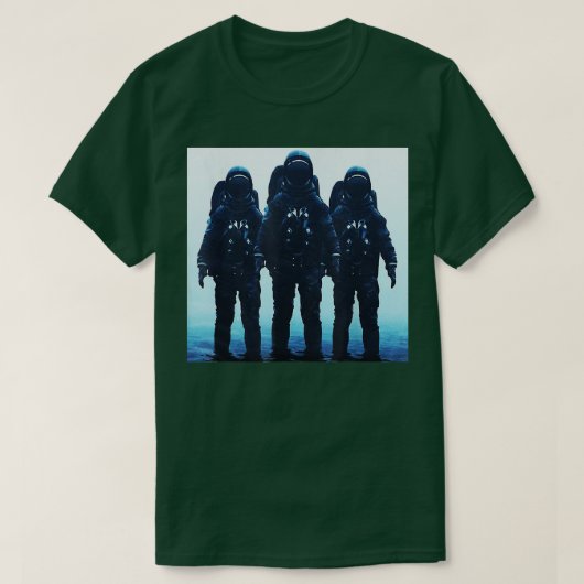 T-shirt Trois astronautes dans l'océan (Design devant)