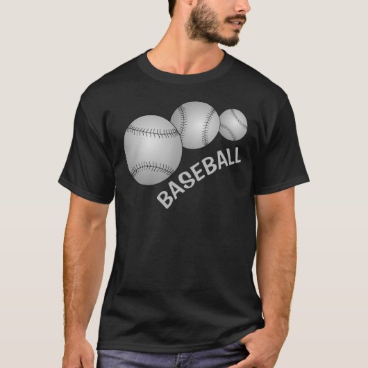 T-shirt Trois Baseballs (Devant)