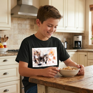 T-shirt Trois beaux et mignons chatons aquarelle