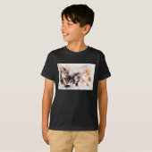 T-shirt Trois belles chatons mignonnes aquarelle (Devant entier)