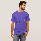 T-shirt Trois cacatoès à queue jaune et le soleil lointain (Devant entier)