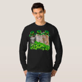 T-shirt Trois Chat Jour de la Saint Patrick Kitty Kitten L (Devant entier)