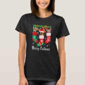 T-shirt Trois Chat Rex Devon En Chat Sock Joyeux Catmas (Devant)
