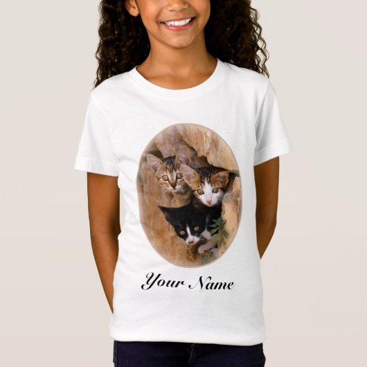 T-Shirt Trois chatons curieux (Devant)
